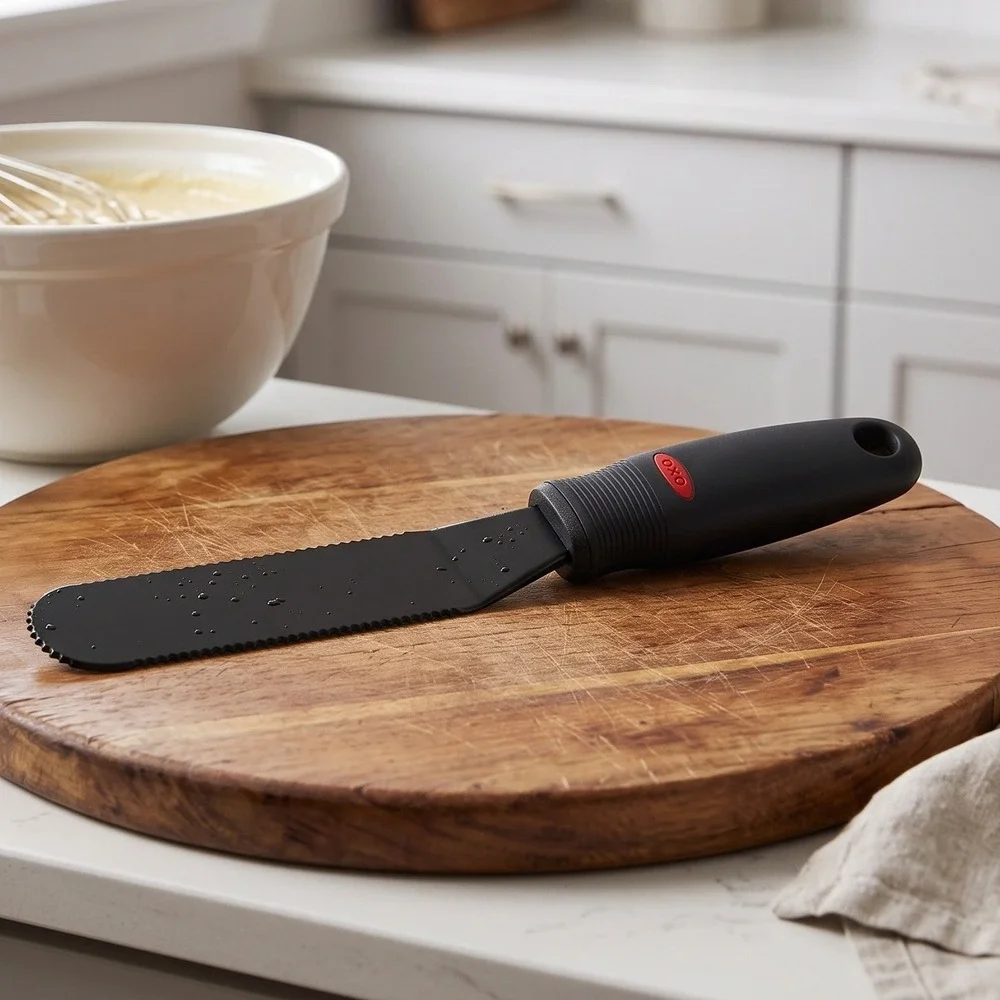 OXO Good Grips Serrated Spreader Knife Black NonSlip Handle Sandwich Butter Tool